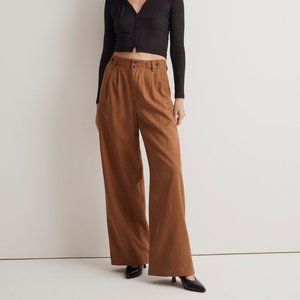 Madewell Harlow wide-leg pant, acorn brown, size 2